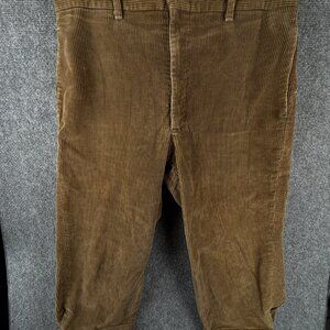 VTG Woolrich Corduroy Pants Mocha USA 1909 Size 34 Cotton Blend Cropped Short